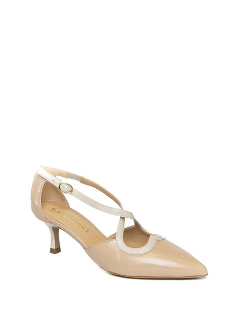 Sandalo pelle nude/bianco FRANCO RUSSO | 1712S-2VERLUX-MILK
